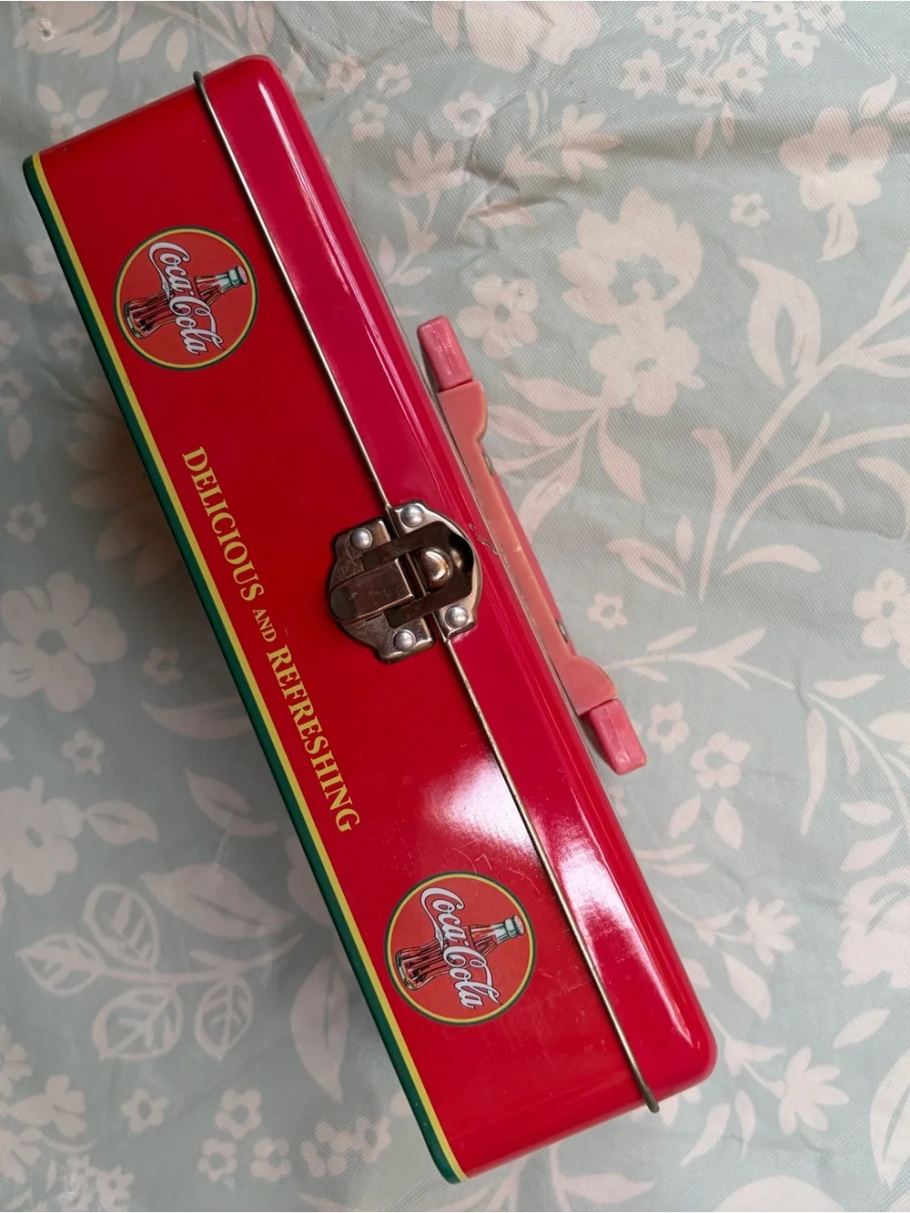 Coca Cola Red Metal Pencil Case